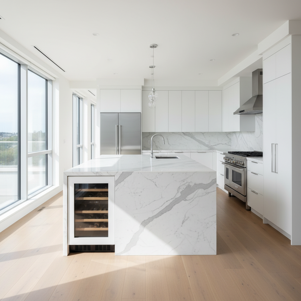 Luxury modern kitchen with premium appliances